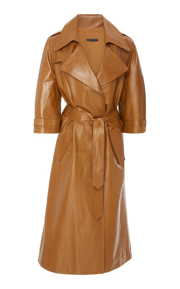 Zeynep Aray Oversized Leather Trench Coat