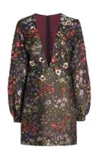 Moda Operandi Costarellos Renna Embellished Floral Brocade Mini Dress