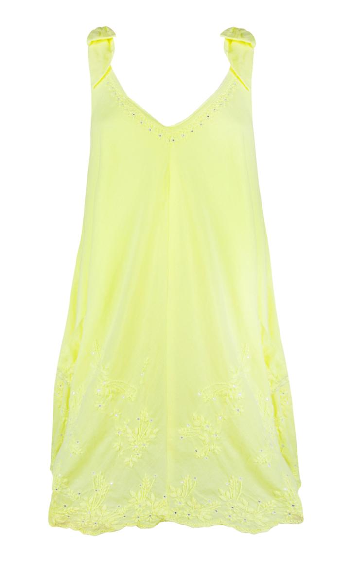 Moda Operandi Juliet Dunn Neon Yellow Low Back Dress