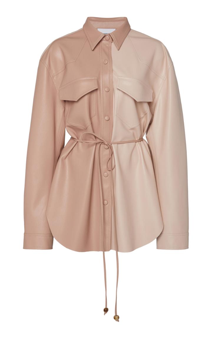 Nanushka Eddy Two-tone Vegan Leather Shirt
