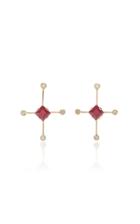 Yi Collection 18k Gold, Ruby And Diamond Earrings