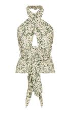 Nanushka Kara Printed Silk Halterneck Top