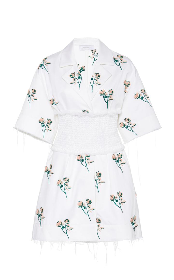 Moda Operandi Marina Moscone Floral-print Cotton Top Size: 0