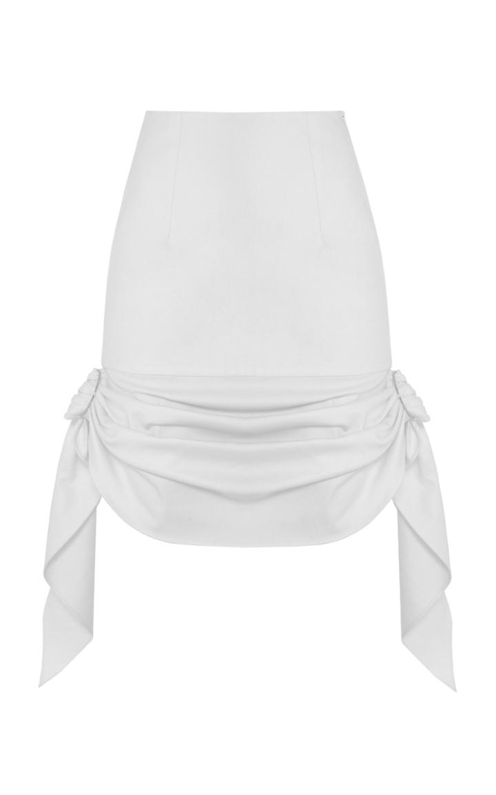 Lado Bokuchava Draped Hem Cotton Mini Skirt