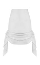 Lado Bokuchava Draped Hem Cotton Mini Skirt