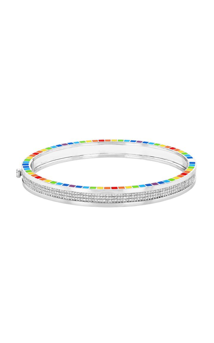 Aisha Baker Me 18k White Gold, Diamond And Enamel Bracelet