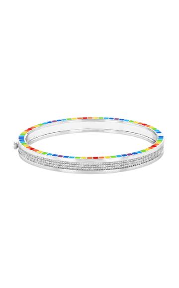 Aisha Baker Me 18k White Gold, Diamond And Enamel Bracelet