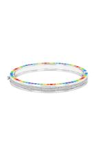 Aisha Baker Me 18k White Gold, Diamond And Enamel Bracelet