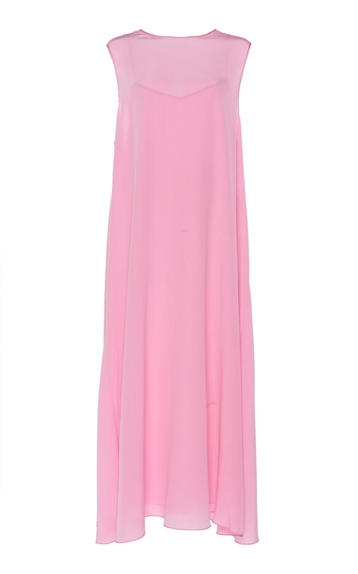Rochas Overgross Double Silk-satin Sleeveless Gown