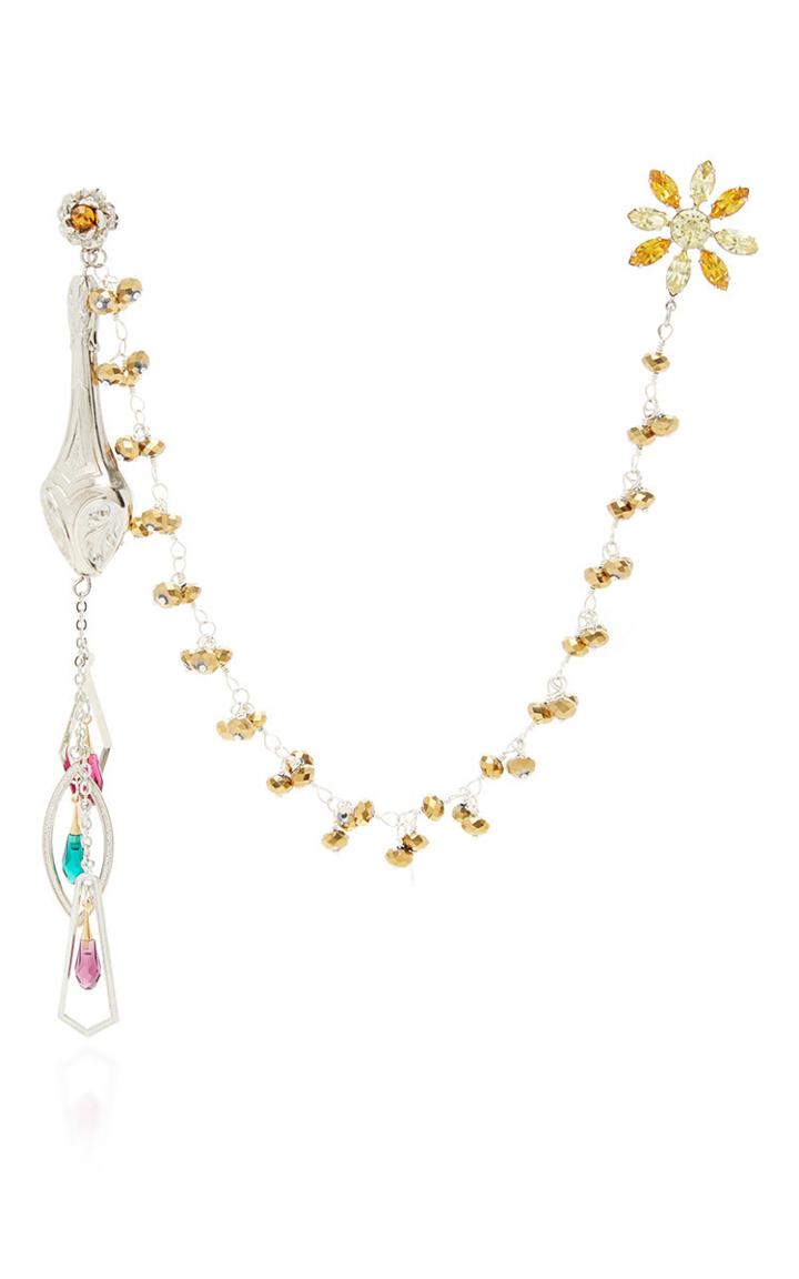 Rodarte Drop And Stud Earring Set With Drapery