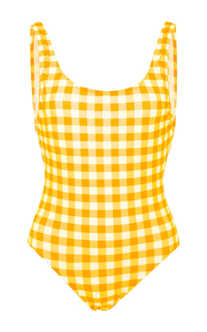 Solid & Striped Gingham One-piece Swimsuit