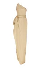 Moda Operandi Brandon Maxwell Asymmetric Gathered Crepe De Chine Gown Size: 0