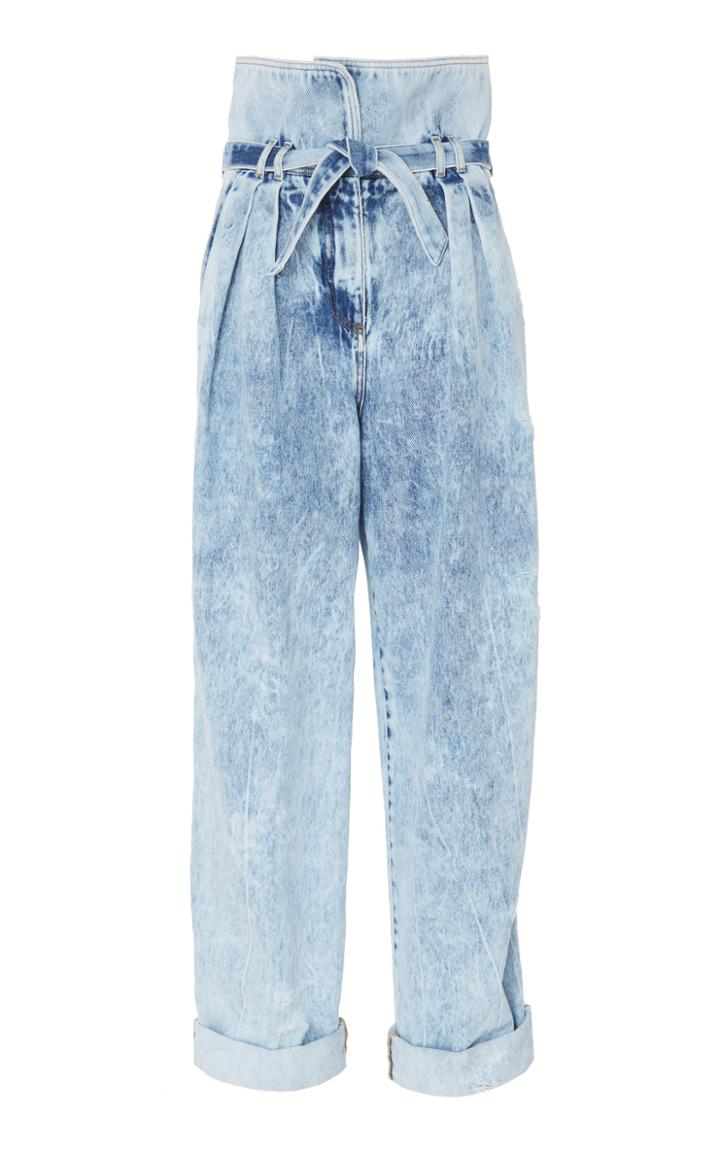 Balmain High-waisted Straight-leg Jeans