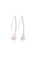 Mizuki Limited Edition Fluid Pearl & Diamond Marquis Earrings