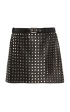 Nour Hammour Bonnie Studded Leather Skirt