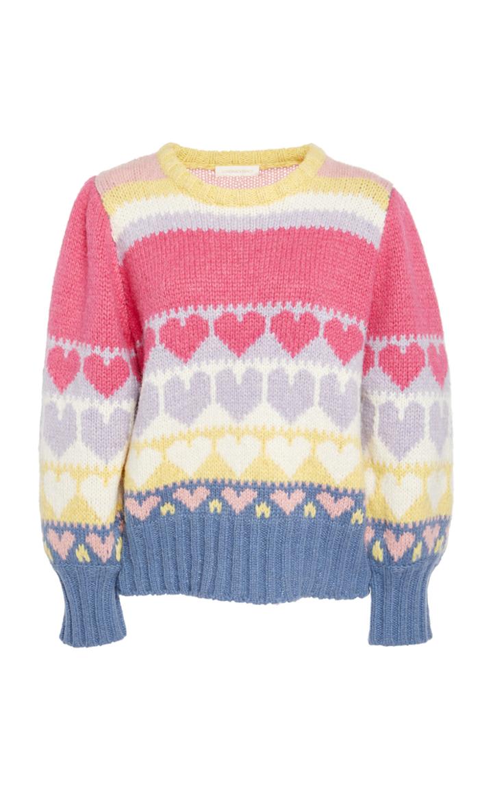 Loveshackfancy Shirelle Icing Alpaca And Wool-blend Pullover Sweater S