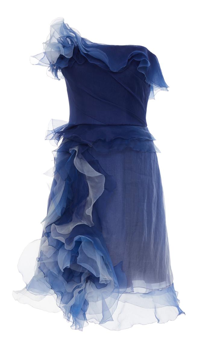 Marchesa Strapless Ombre Dress
