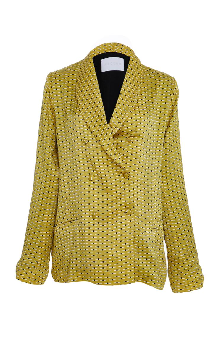 Asceno Printed Long Sleeve Blazer