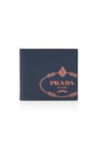 Prada Logo-printed Textured-leather Billfold Wallet