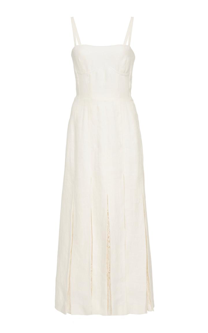 Gabriela Hearst Godard Macrame-detailed Hemp Maxi Dress