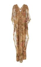 Marchesa Beaded Floral Caftan
