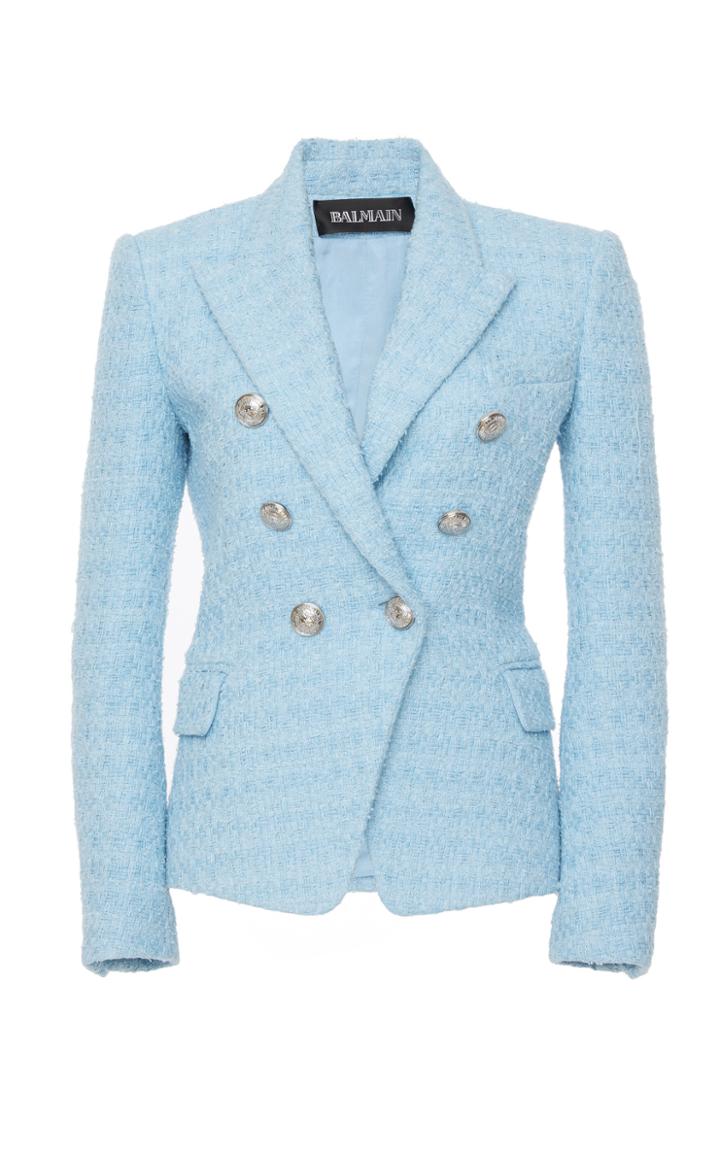 Balmain Six-button Tailored Tweed Blazer