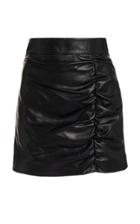 Moda Operandi Zeynep Aray Ruched Leather Skirt