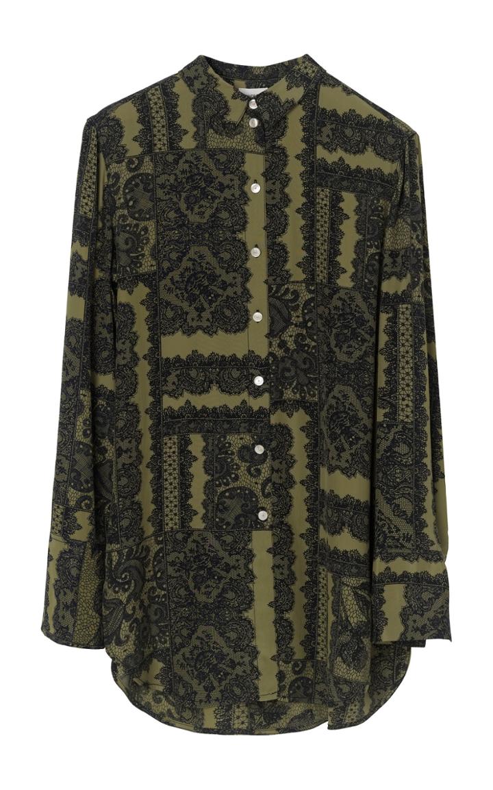 By Malene Birger Cologne Silk Blend Print Top