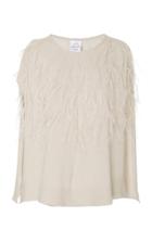 Carolyn Rowan Accessories M'o Exclusive Feathered Cashmere Poncho