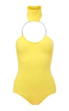 Moda Operandi Balmain Ring-embellished Halter Swimsuit Size: 36
