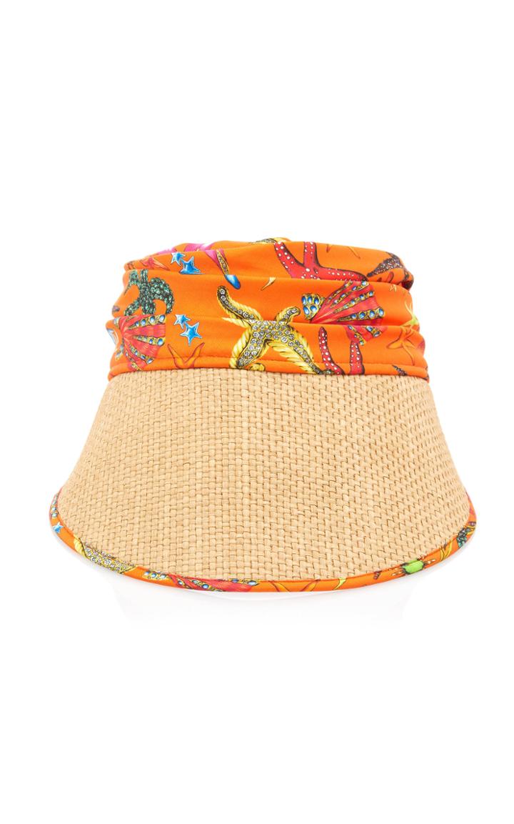 Moda Operandi Versace Scarf Embellished Visor