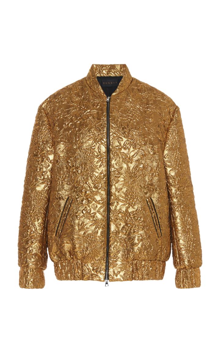 Moda Operandi Dundas Metallic Bomber Jacket Size: 36