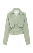 Bouguessa Cropped Linen Trench
