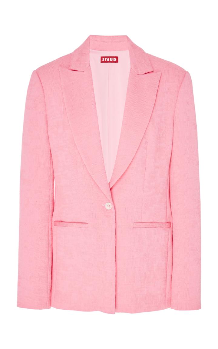 Moda Operandi Staud Madden Pliss Blazer Jacket Size: Xs