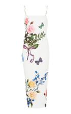 Monique Lhuillier Printed Column Midi Dress