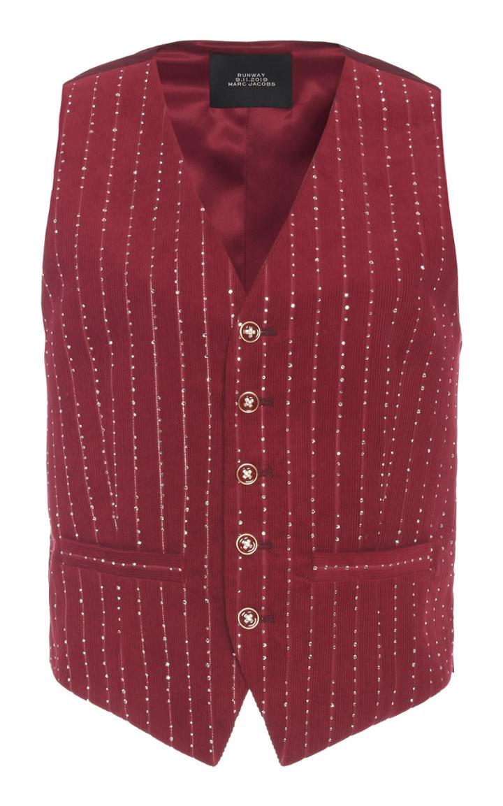 Moda Operandi Marc Jacobs Crystal-embellished Cotton-blend Corduroy Vest Size: Xs