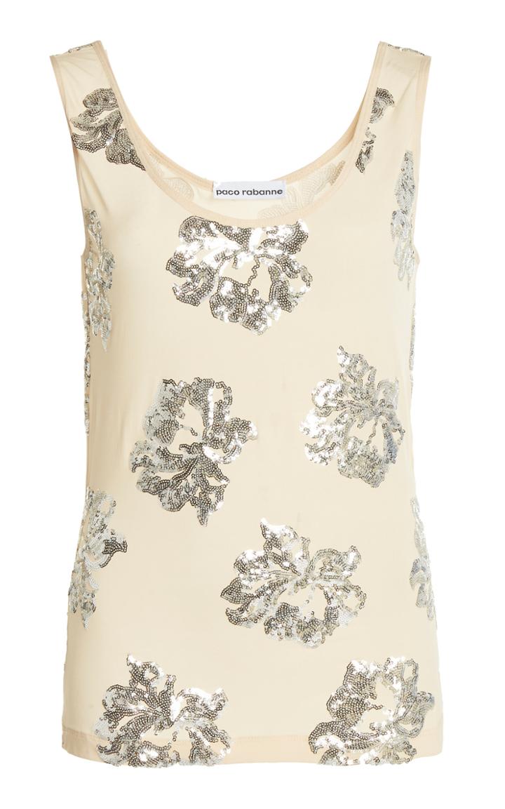 Moda Operandi Paco Rabanne Embellished Jersey Tank Top