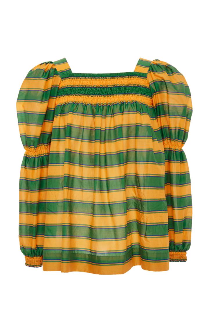 La Doublej Striped Cotton Blouse