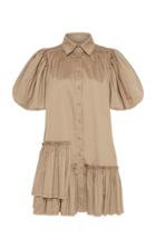 Moda Operandi Aje Ambience Asymmetric Cotton Mini Shirt Dress