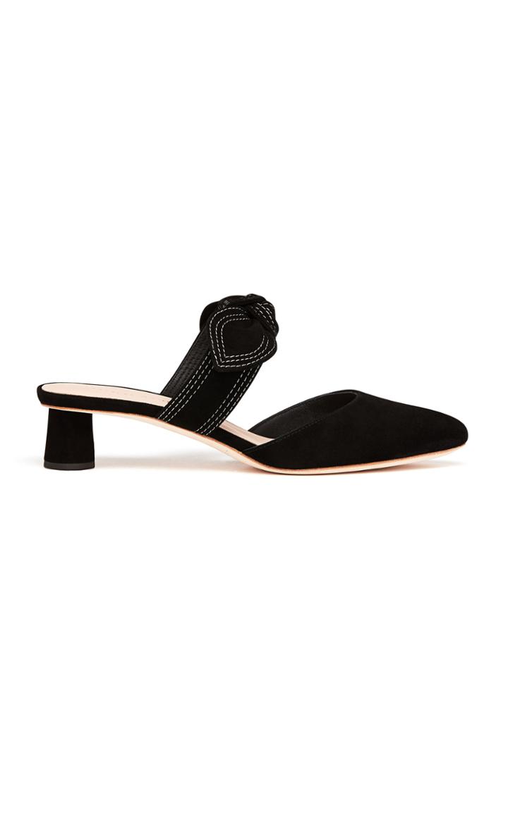 Loeffler Randall Maria Bow Suede Mules