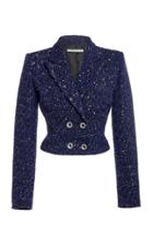 Moda Operandi Alessandra Rich Sequin Tweed Double Breasted Jacket