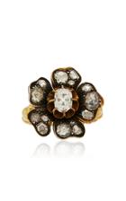 Moda Operandi Jenna Blake One Of A Kind 18k Yellow Gold Diamond Flower Ring
