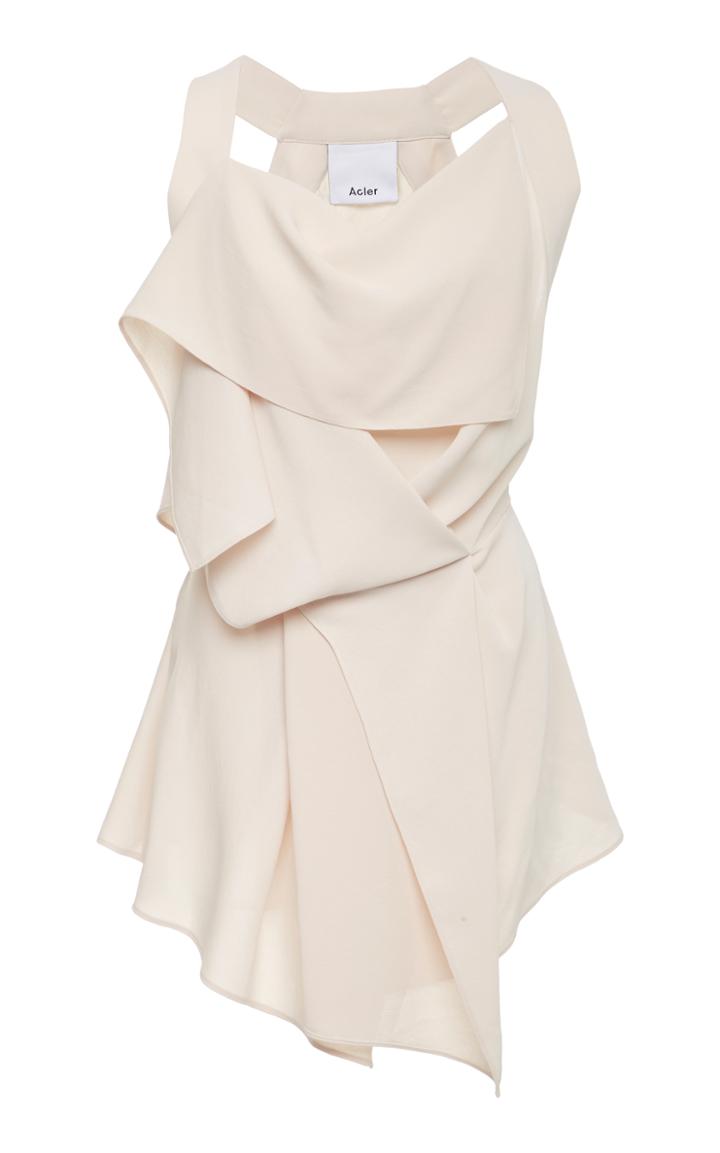 Acler Yorkshire Draped Crepe De Chine Top