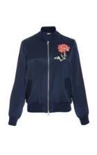 Adam Lippes Silk Charmeuse Bomber Jacket
