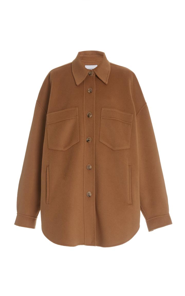 Nanushka Martin Oversized Wool Silk Jacket