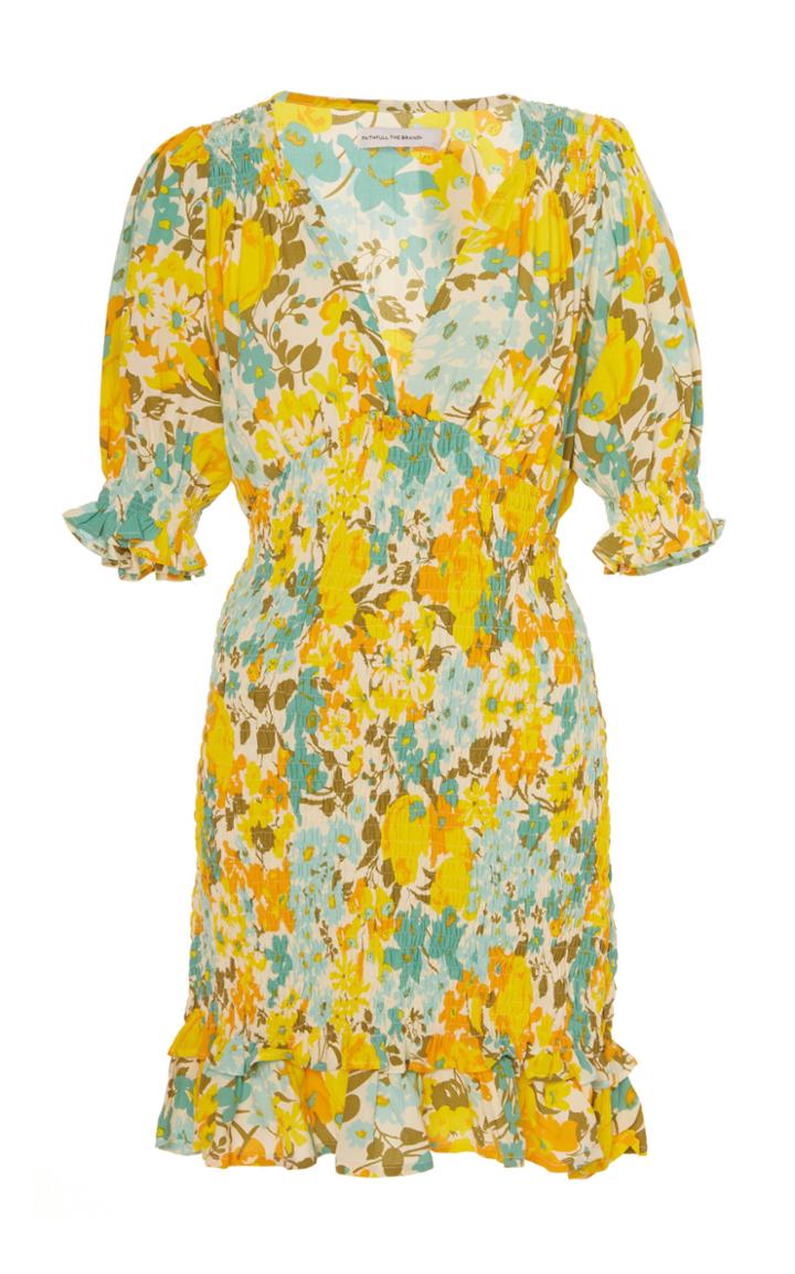 Faithfull The Brand Margherita Floral-print Crepe Mini Dress
