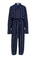 Palmer/harding Palmer//harding Solo Striped Cotton-poplin Jumpsuit