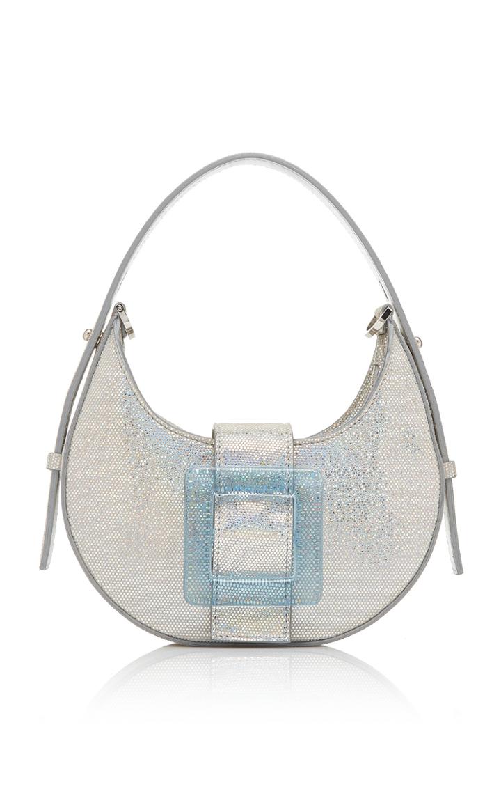 Les Petits Joueurs Cindy Mini Glossy Buckle Iridescent Leather Bag