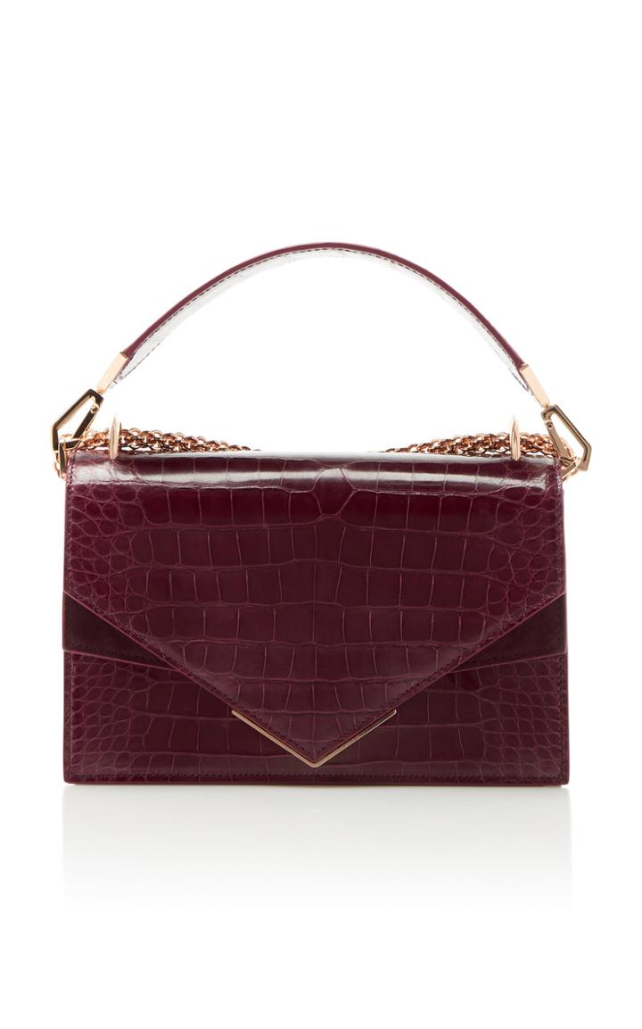 Ralph & Russo Alina Chain Shoulder Bag In Alligator