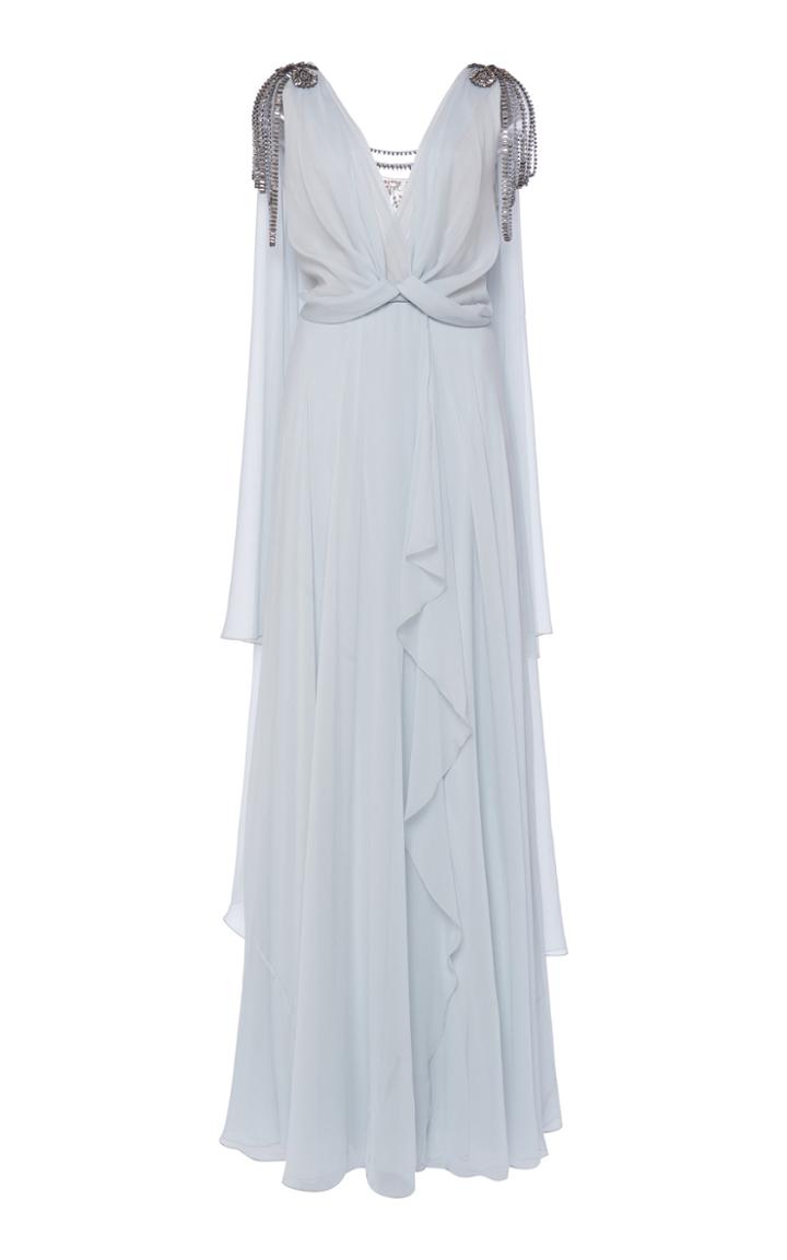 Moda Operandi Alberta Ferretti Draped Silk-chiffon Gown